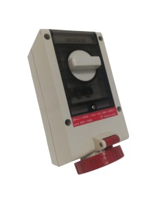 Scame 555.1686 interlocked socket 3p+t 16a ip66 380/415v iec 309 series